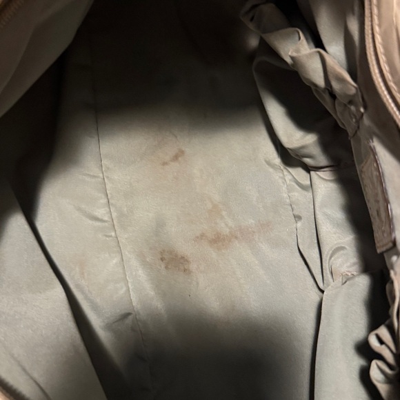 Cole Haan cream/ivory Crocodile-Embossed Women's Bag speedy style - Picture 8 of 10